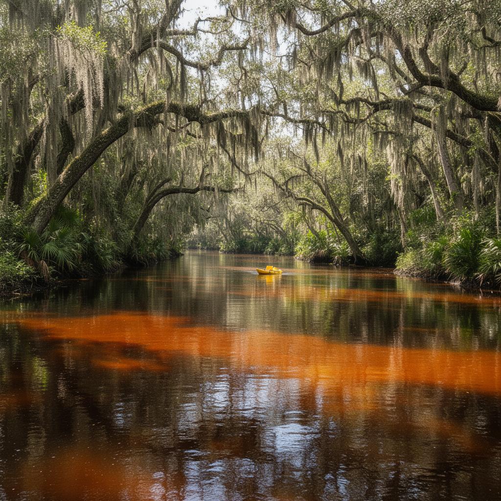 2,400 acres of oak hammock, sand pine scrub, and oxbow wetlands along one of the cleanest blackwater rivers in Florida. Hiking, kayaking, primitive camping.