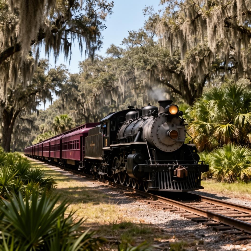Working railroad museum. Take a real train ride through 13 miles of central Florida countryside on weekends. Special holiday and Pumpkin Patch trains.