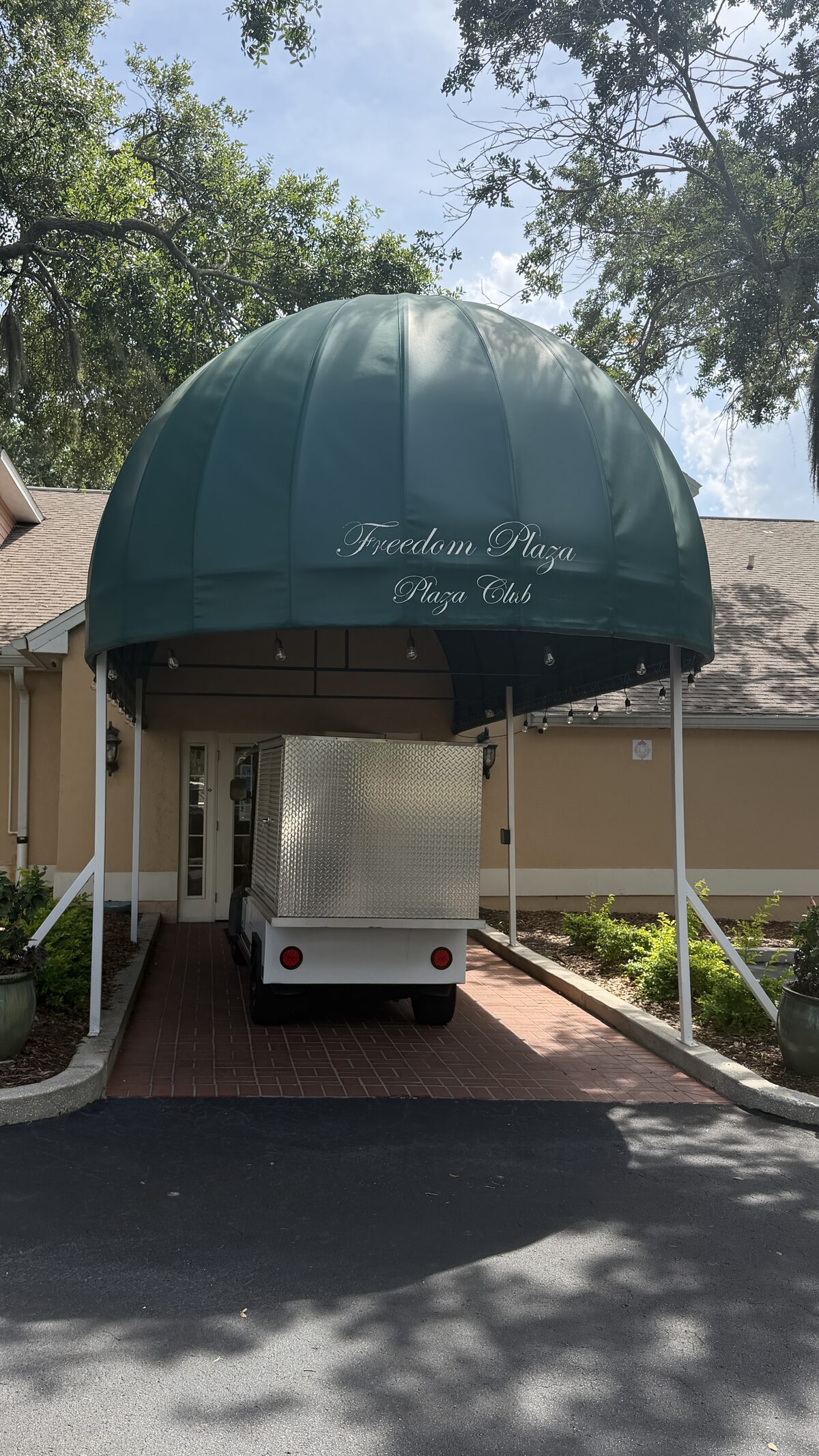 Freedom Plaza Plaza Club awning entry