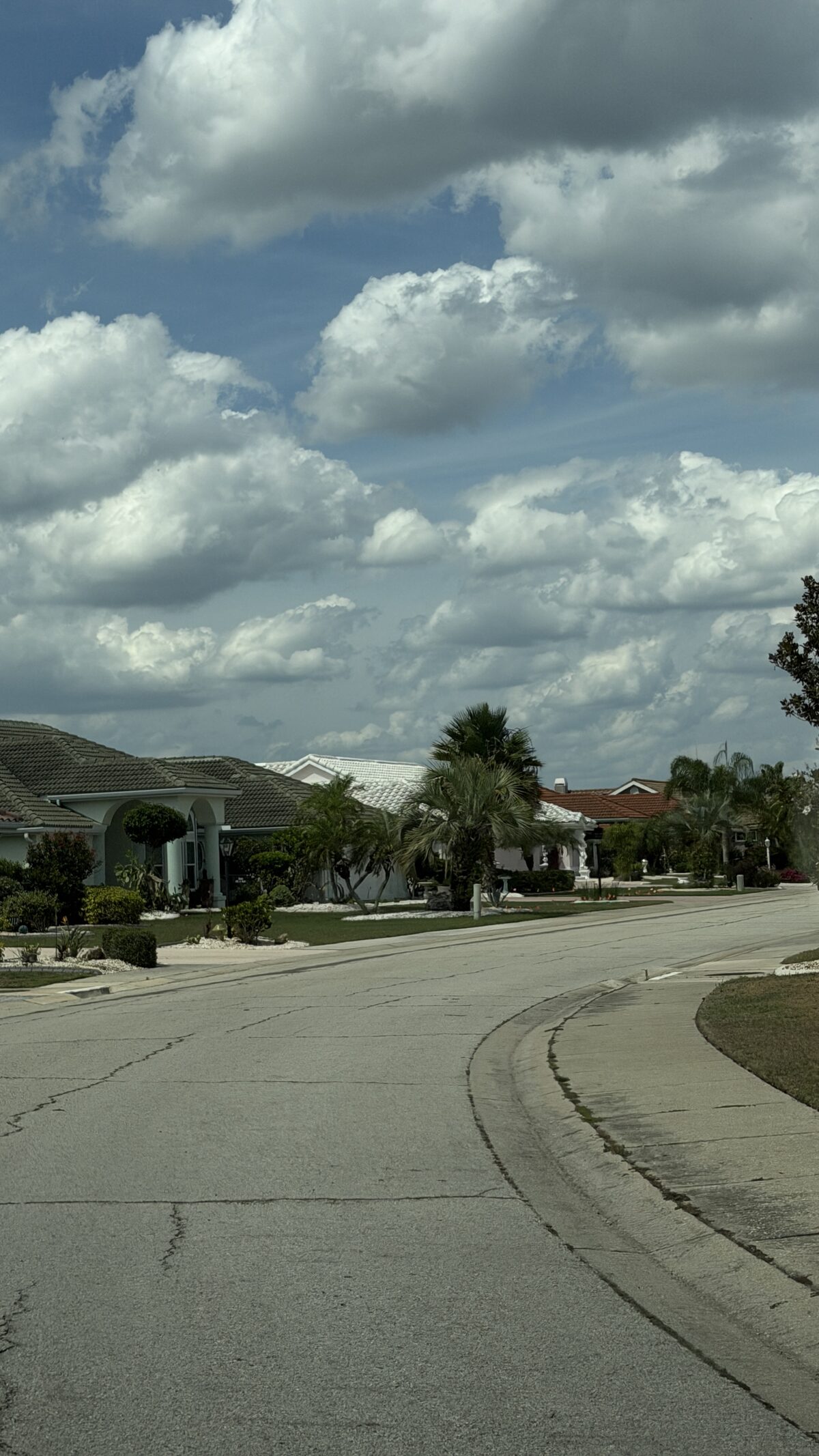 Single-story Sun City Center neighborhood